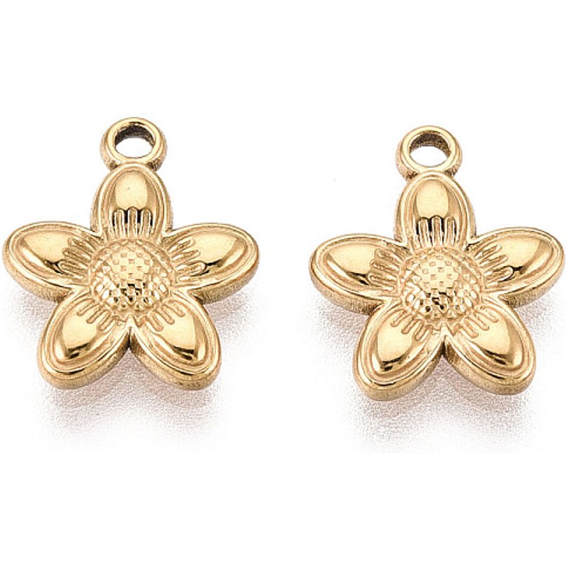 Charms en Acier Inoxydable 304 avec Plaquage en Or 18K — Breloques et pendentifs
