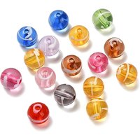 Transparent Acrylic Enamel Beads, Round, Mixed Color, 833pcs — Jewelry Beads
