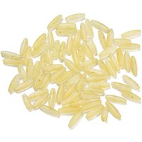 Perles de Verre Givrées en Forme de Riz avec Feuille d'Or en Khaki Clair — Perles à bijoux