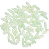 Perles de verre givré en forme de riz avec feuille d'or, vert clair, 915pcs — Perles à bijoux