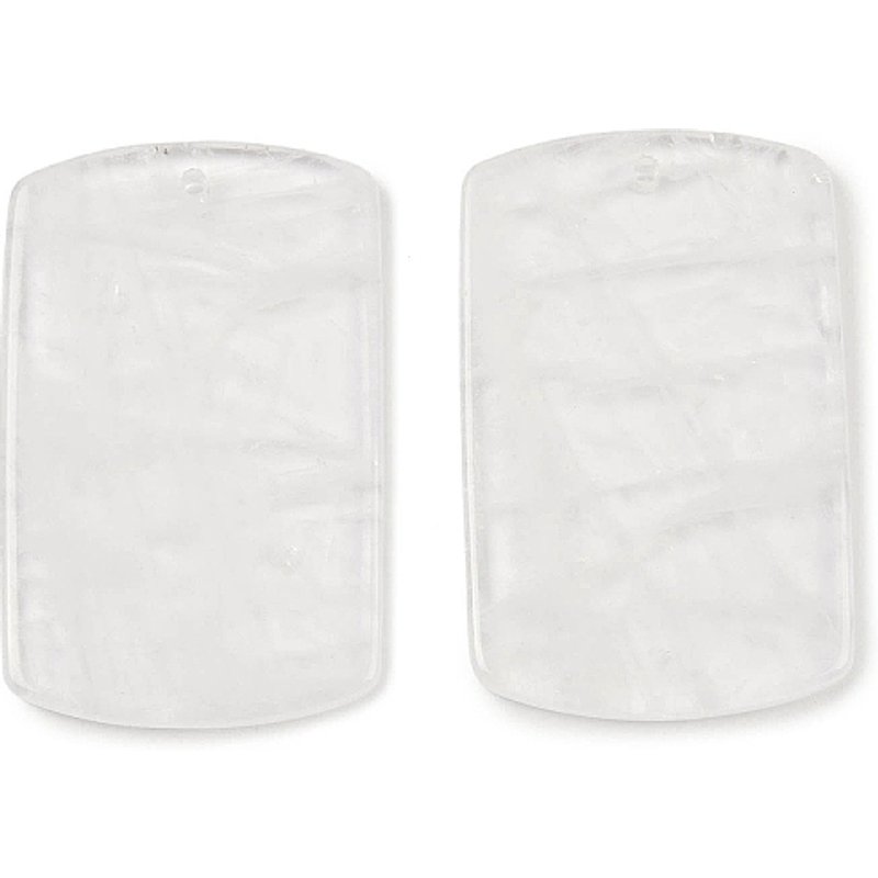 Natural Quartz Crystal Rectangle Pendants with 1.6mm Hole — Charms & Pendants