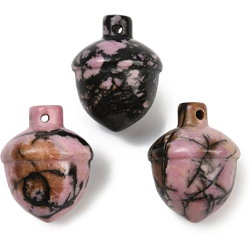Charms en Rhodonite Naturelle, Glands, 21-22mm, Trou: 1.4mm — Breloques et pendentifs