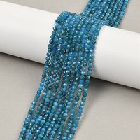 Brins de Perles d'Apatite Naturelle, Facettées, Ronde, 3.5mm, 121-124pcs — Perles à bijoux