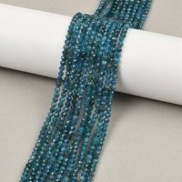Brins de perles d'apatite naturelle, facettées, rondes, 3,5 mm, 121-124 pcs — Perles à bijoux