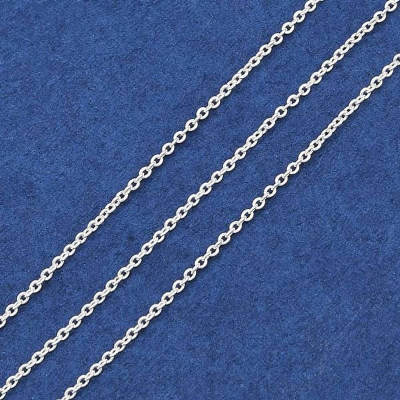 Brass Rolo Chains, Soldered, Silver, 1x0.2mm Spool — Chains, Wire & Cord