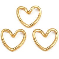 Anneaux de Liaison en Acier Inoxydable 304 - Coeur - Doré - 15.5x17.5mm — Accessoires pour bijoux