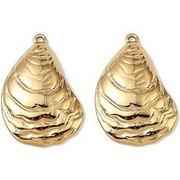 Pendentif en Acier Inoxydable 304, Forme de Coquillage, Plaqué Or 14K — Breloques et pendentifs