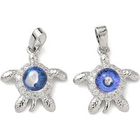 Brass Micro Pave Turtle Pendant with Cubic Zirconia — Charms & Pendants