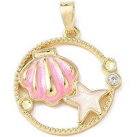 Pendentif en laiton avec zircon cubique clair et émail — Accessoires pour bijoux
