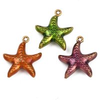 Pendentif en Émail Étoile de Mer en Acier Inoxydable 304 — Breloques et pendentifs