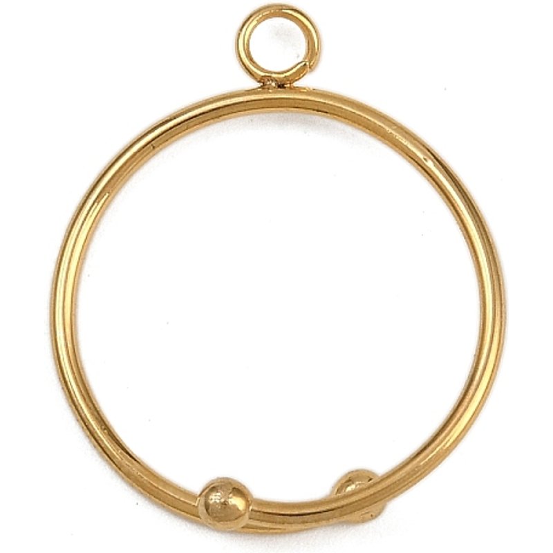 Base de Bague Boucle Dorée en Acier Inoxydable 304, 18mm — Accessoires pour bijoux