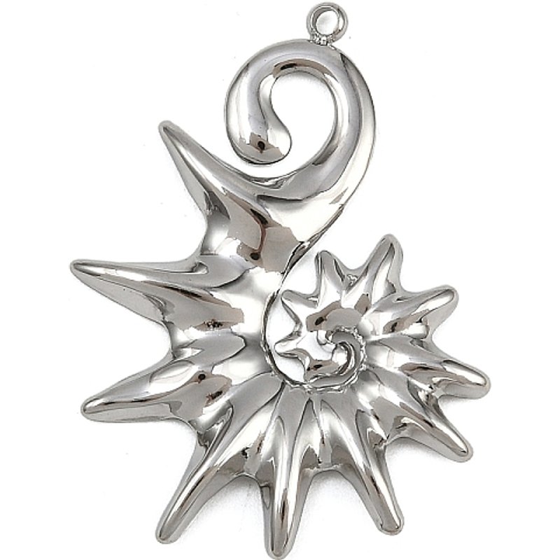 Charms de cheval de mer en acier inoxydable 304, 34x24x2.5mm — Breloques et pendentifs
