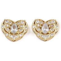Brass Pave Cubic Zirconia Heart Multi-strand Links — Jewelry Findings