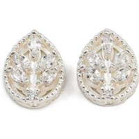 Brass Pave Cubic Zirconia Multi-strand Links, Silver Color Plated — Jewelry Findings