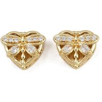 Brass Pave Cubic Zirconia Heart with Dragonfly Links — Jewelry Findings