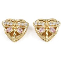 Liens multi-brins en laiton Pave Cubic Zirconia, cœur avec libellule — Accessoires pour bijoux