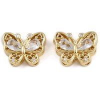 Liens multi-brins en laiton avec zircon cubique, papillon, doré — Accessoires pour bijoux