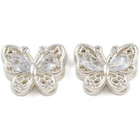 Brass Pave Cubic Zirconia Butterfly Multi-strand Links — Jewelry Findings