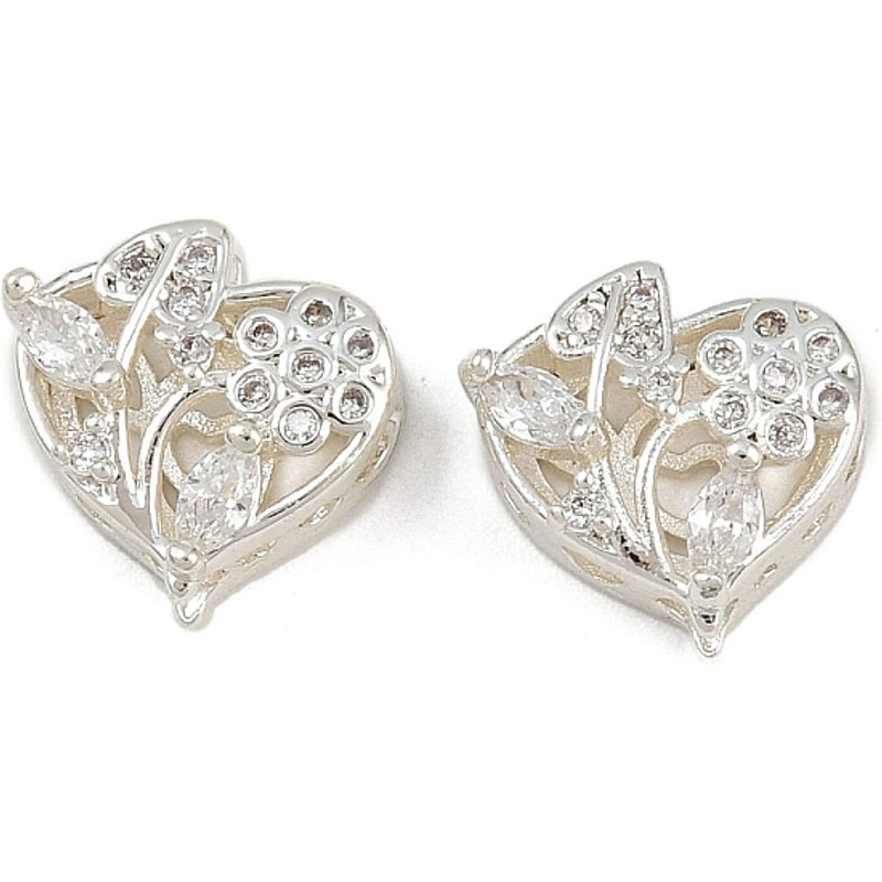 Liens Multi-brins en Zircon Cubique Pave en Laiton, Plaqué Argent — Accessoires pour bijoux