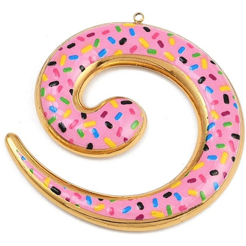 Pendentif en Acier Inoxydable Imprimé Reak Plaqué Or 18K — Breloques et pendentifs