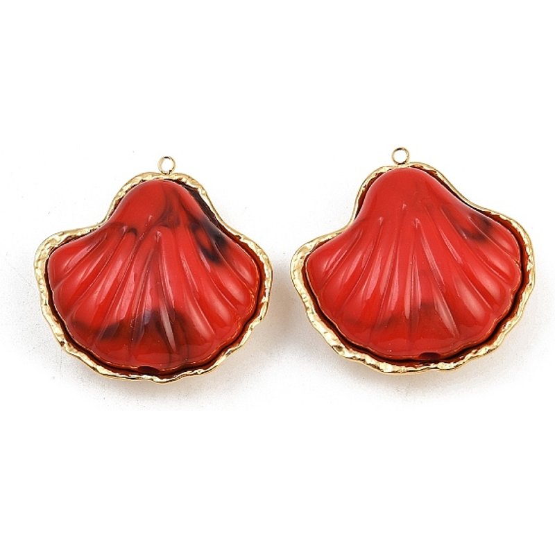 Pendentif en Acier Inoxydable 304 en Forme de Coquillage avec Plaquage en Or 18K — Breloques et pendentifs