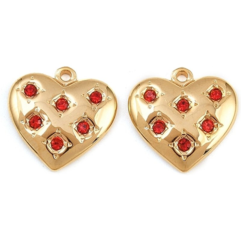Pendentif en Acier Inoxydable 304 en Forme de Coeur avec Plaquage en Or 18K — Breloques et pendentifs