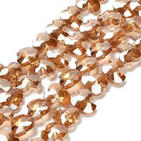 Brins de perles en verre électroplaqué, canard, facetté, Pérou, 50pcs — Perles à bijoux