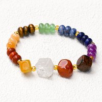 Bracelet Élastique en Perles de Gemmes Mixtes pour Femmes — Bracelet Femme