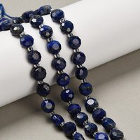 Fils de Perles de Lapis Lazuli Naturel, Ronds, Facettés, 19-21pcs — Perles à bijoux