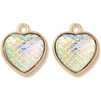 Pendentif en résine alliée en forme de cœur, sans cadmium, nickel ou plomb
