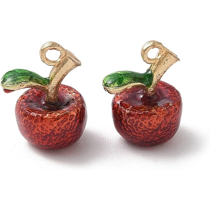 Pendentif en Émail Alliage Pomme en Or Clair
