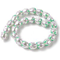 Perles en verre soufflé peintes à la main, fraise, violet — Perles à bijoux