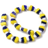 Handmade Lampwork Corn Beads, Yellow, 18x13x7mm, Hole 1.4mm — Jewelry Beads