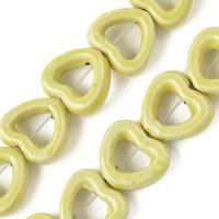 Brins de Perles en Porcelaine Faits Main, Cœur, 25pcs — Perles à bijoux