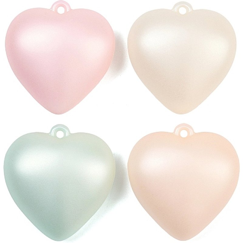 Pearlized Acrylic Heart Pendants in Mixed Colors — Charms & Pendants