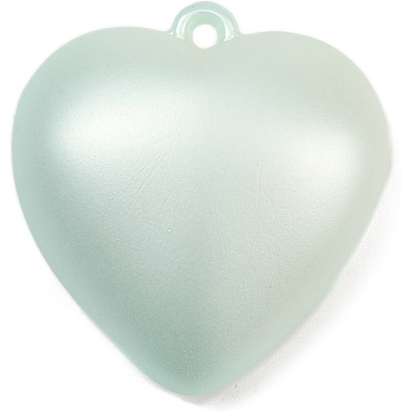 Pendentif en acrylique perlé en forme de cœur vert clair