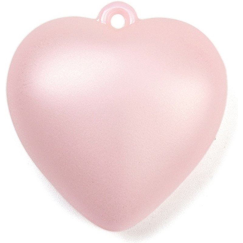 Pearlized Acrylic Heart Pendant in Pink — Charms & Pendants