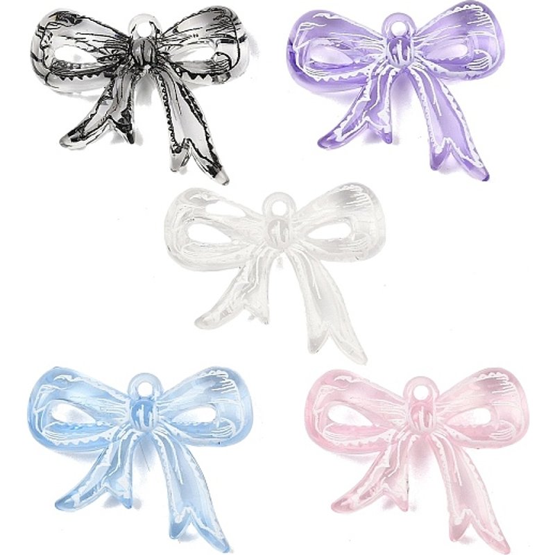 Bowkont Printed Acrylic Pendants in Mixed Colors — Charms & Pendants