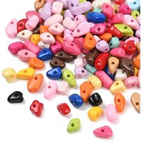 Perles Acryliques Opaques, Nuggets, Couleurs Mélangées, 6-10mm — Perles à bijoux