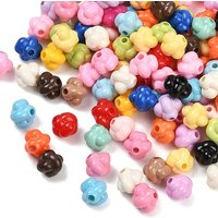 Perles Acryliques Opaques, Nuage, Couleurs Mixtes, 9x9.5mm — Perles à bijoux