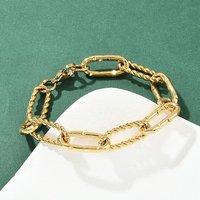 Bracelet en chaîne Paperclip en acier inoxydable 304 pour femmes et hommes — Bracelet Femme