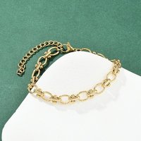 Bracelet en Chaîne Liens en Acier Inoxydable 304 pour Femmes, Plaqué Or 22K — Bracelet Femme