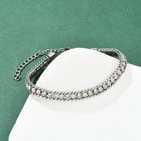 Bracelet en Chaîne Curb en Acier Inoxydable 304 pour Femmes avec Rhinestone — Bracelet Femme