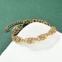 Bracelet en Chaîne Maille en Acier Inoxydable 304 pour Femmes, Plaqué Or 22K — Bracelet Femme