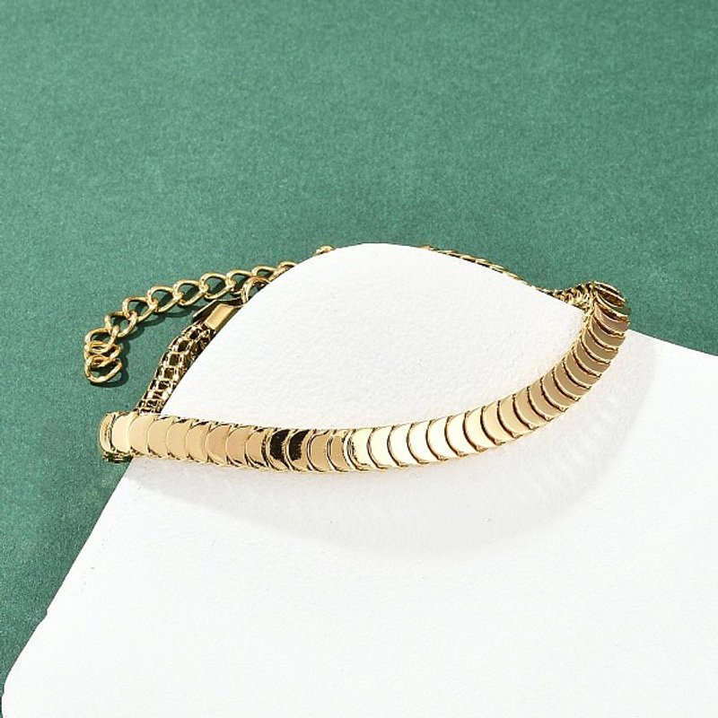 304 Stainless Steel Link Chain Bracelet for Women, Gold Plated — Bracelet Women