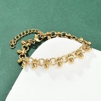 304 Stainless Steel Link Chain Bracelet for Women, 22K Gold Plated — Bracelet Women