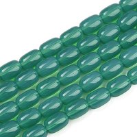 Brins de Perles en Verre Transparent Vert, Baril, 9x6mm, 43pcs — Perles à bijoux