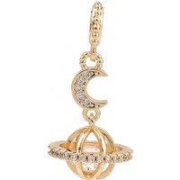 Brass Micro Pave Clear Cubic Zirconia European Dangle Pendants — Jewelry Beads