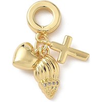 Charms Pendants Européens Dangle en Zircon Cubique Clair — Perles à bijoux