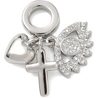 Brass Micro Pave Clear Cubic Zirconia Dangle Charms — Jewelry Beads